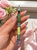 Green Celestial ATM Card Clip, Bracelet Helper, Long Nail Helper, Card Grabber, Purse Charm, Rhinestone Accessory