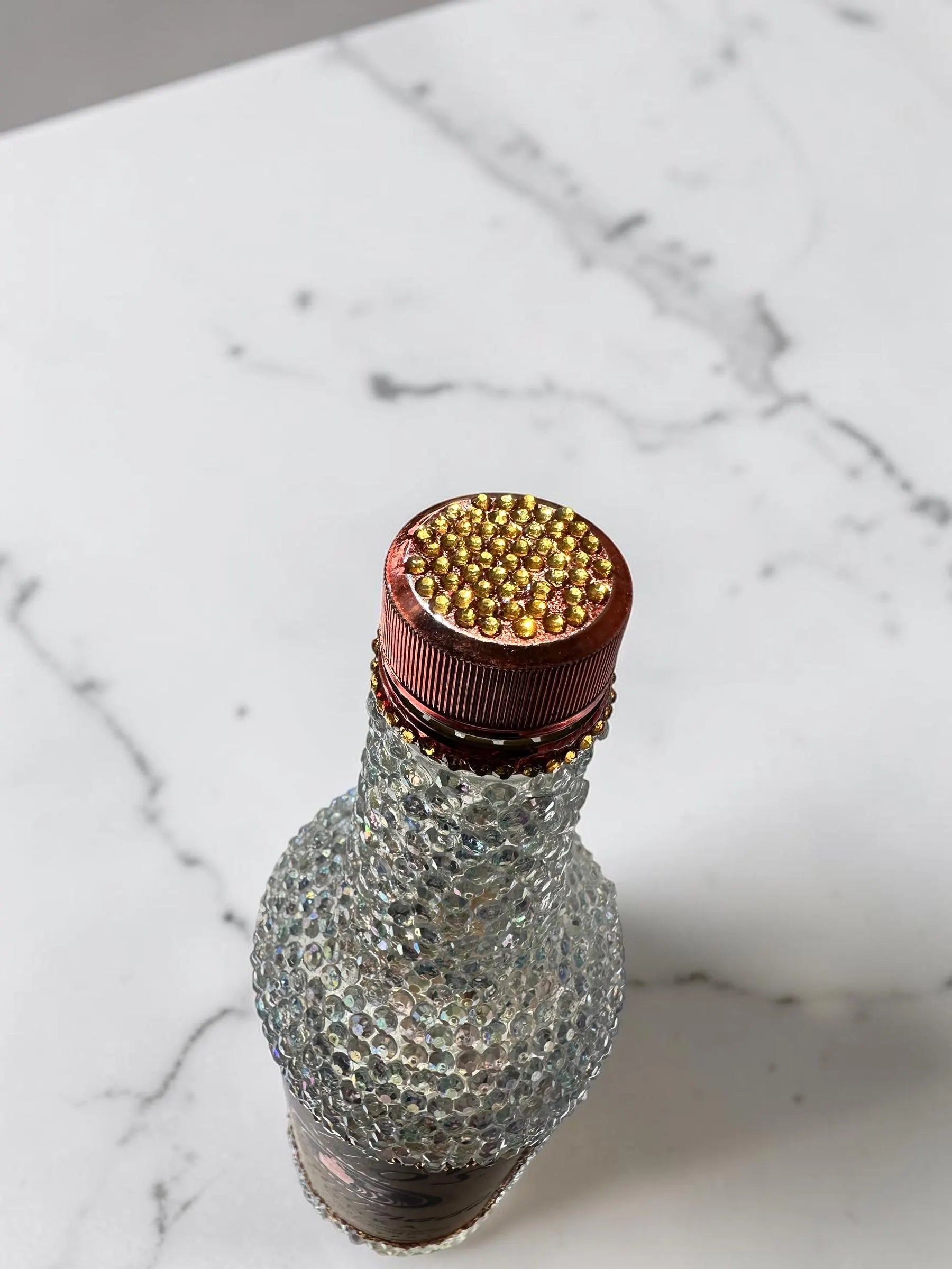 Large Tito’s Bling Bottle Decor, Empty Crystal Bottle, Handmade Rhinestone Bottle, Glam Bar Decor, Includes Crystal Repair Kit