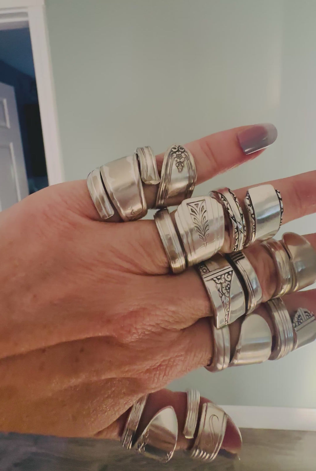 Mystery Vintage Silver Plated Spoon Ring: Unique Double Wrap Design with Surprising Style