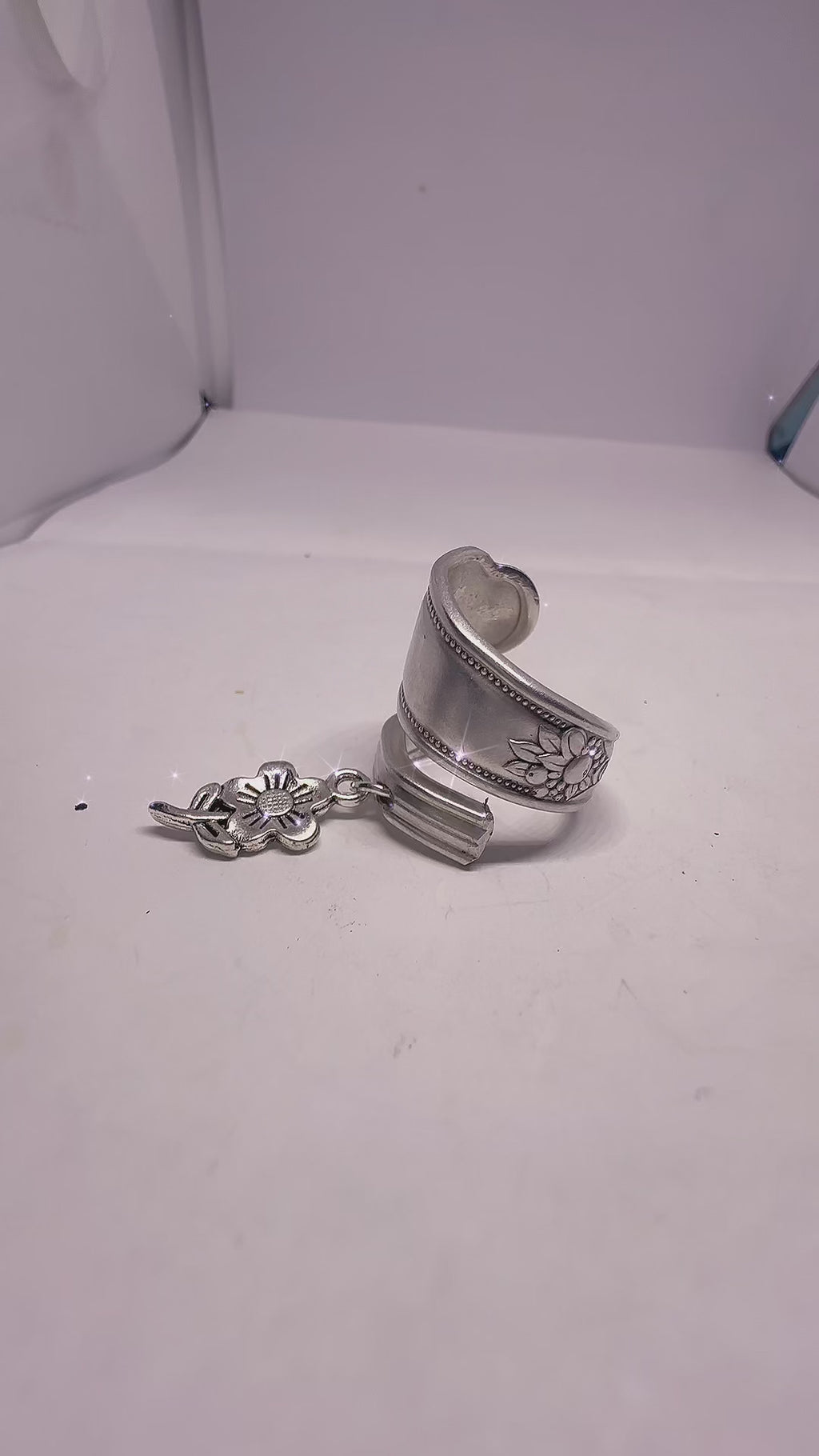 Silver plated spoon ring gift Idea