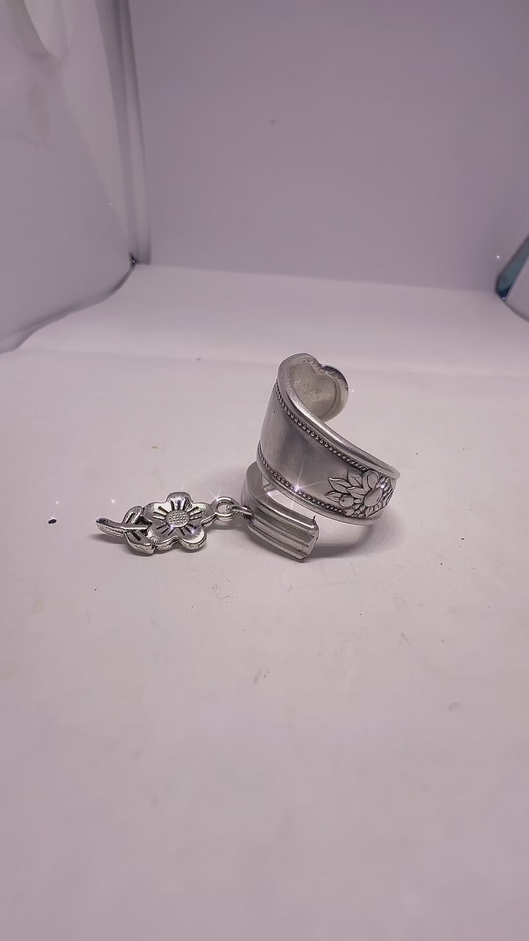 Silver plated spoon ring gift Idea