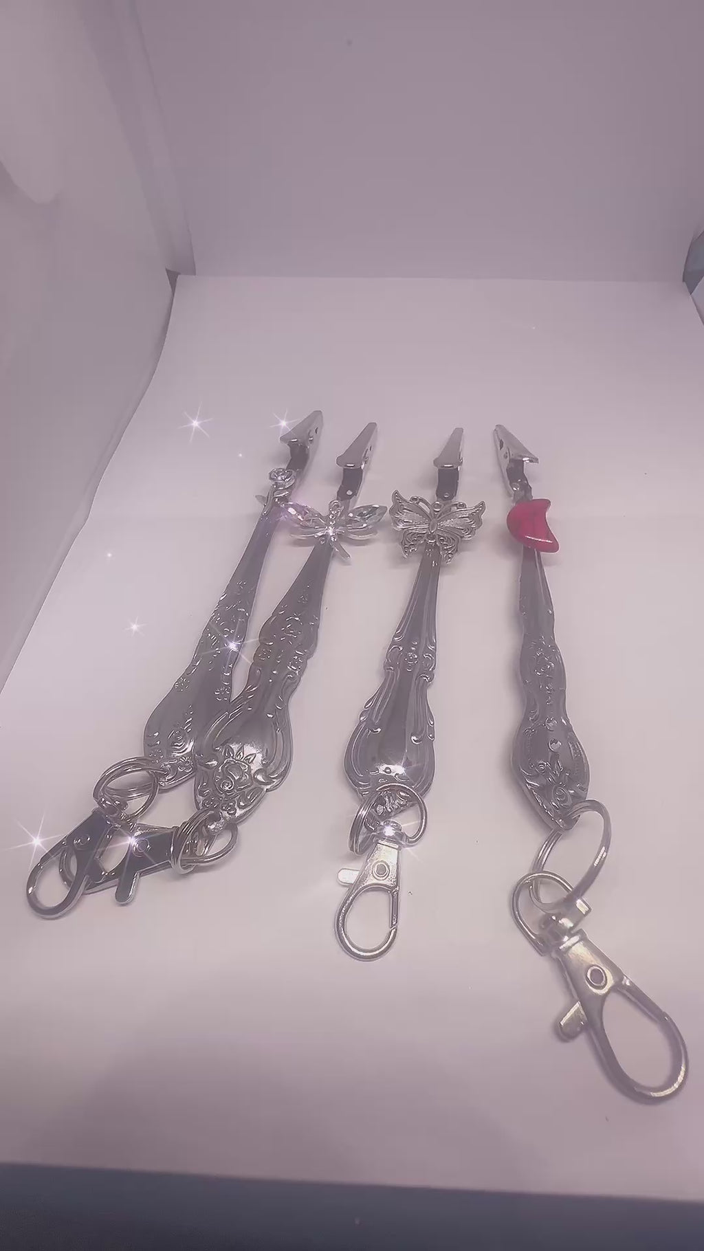 Atm card clip upcycled spoon handles 